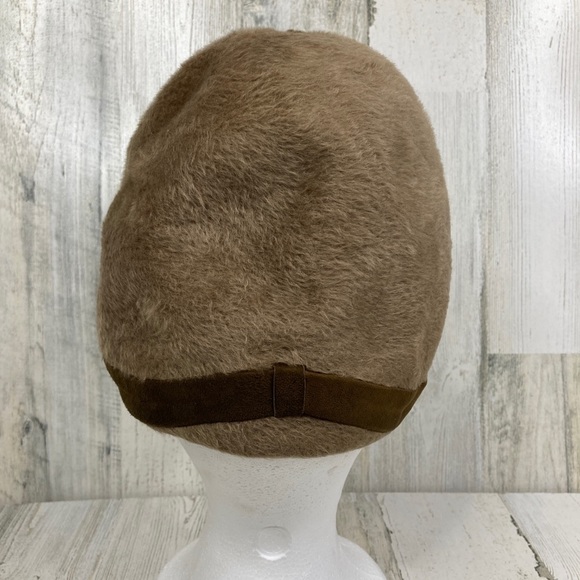 Vintage Gwen Pennington faux fur & suede cloche